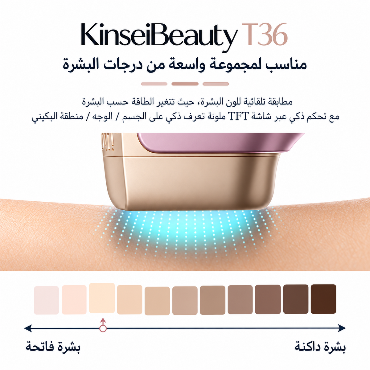 Kinseibeauty T36 IPL Hair Removal Device Pink
